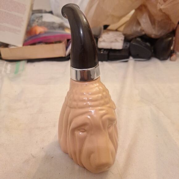 Vintage Avon Bloodhound Dog Pipe Bottle Wild Country After Shave Empt Bottle 5oz - Picture 2 of 4